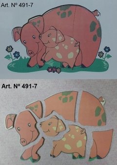 Encaje Mamá Cerdita y su Cría
