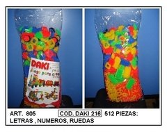 Daki 216 con Letras y Números , ruedas x 512 piezas