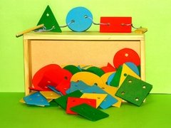 Imagen de Enhebrados de figuras geométricas planas x 48 piezas