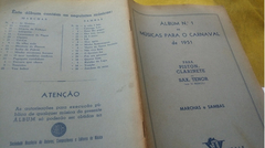 Álbum Nº 1 De Músicas P/ O Carnaval 1951 2 Partituras Iguais