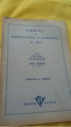 Imagem do Álbum Nº 1 De Músicas P/ O Carnaval 1951 2 Partituras Iguais