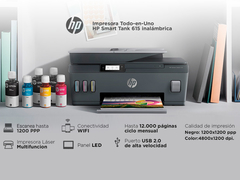 Impresora HP Smartank 615 Inalambrica - comprar online