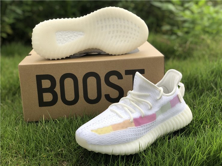 yeezy white rainbow