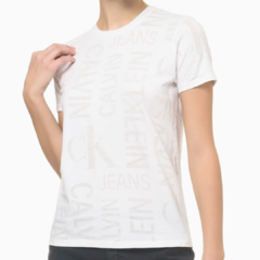 Camiseta Feminina CKJ Devorê Branco