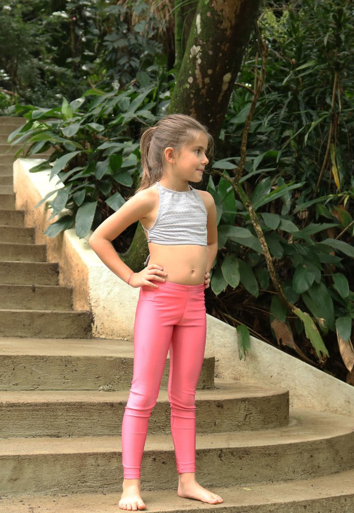 Calça Legging Infantil Branca Básica - Calça legging Infantil - Cambitinhos