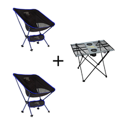 COMBO 2 CHAIR ONE ALUMINIO + TABLE TWO