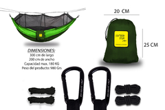 HAMACA DOBLE PORTABLE CON MOSQUITERO - Portable Style® | Estilo Portátil Argentina