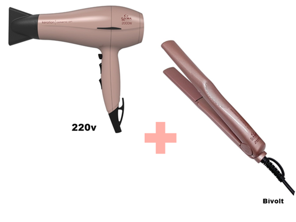 Kit Salão Beleza Profissional Chapa + Secador De Cabelo 220v