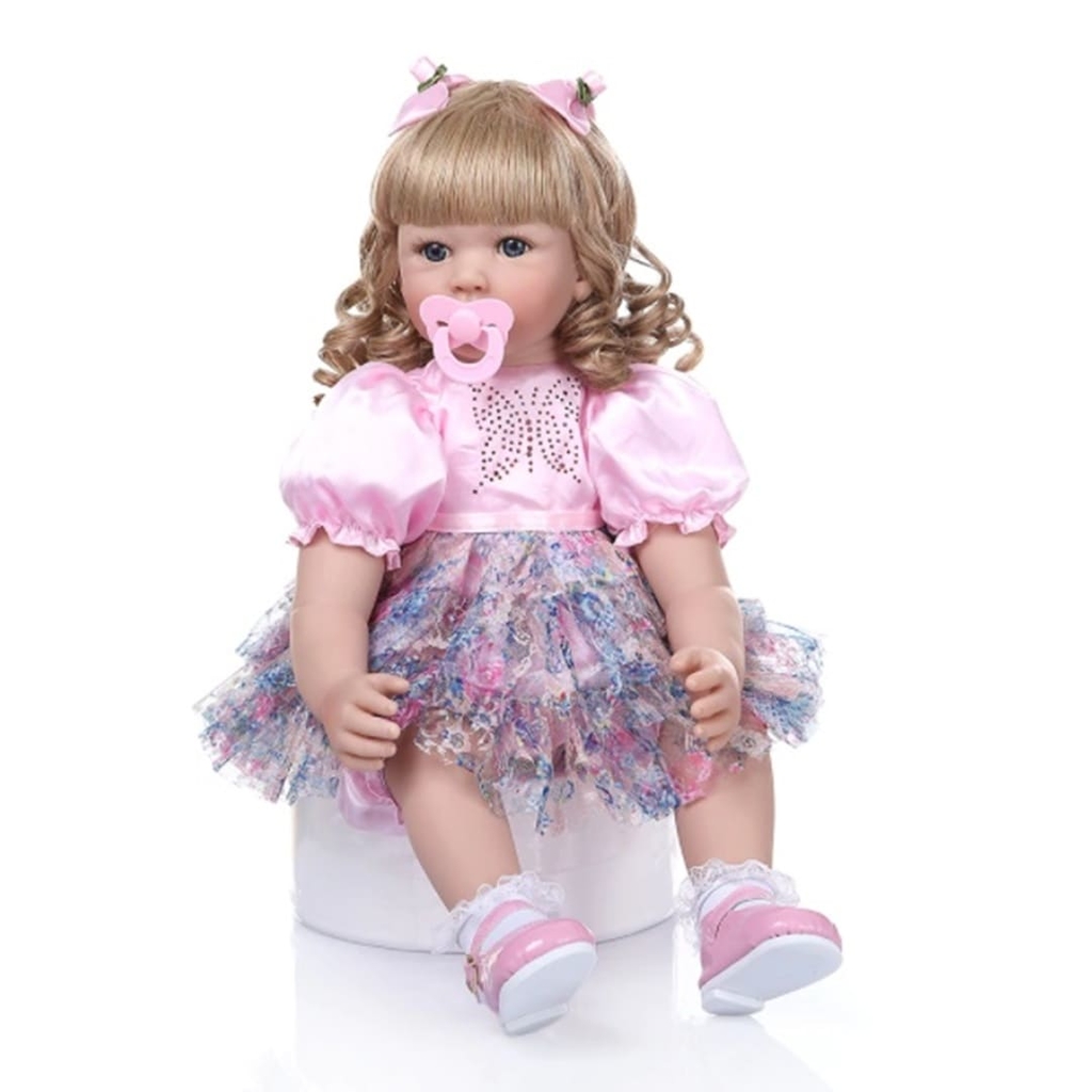 Boneca Bebê Tipo Reborn Bebê Realista+ Kit C Acessórios 14