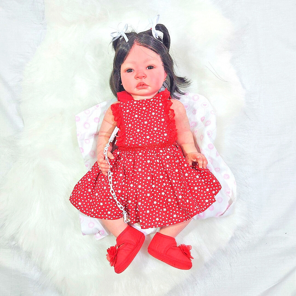 Boneca Bebê Reborn Newborn Menina Realista com Acessórios Bebezinho Real  Presente