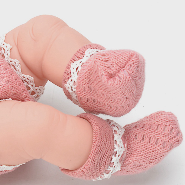 Decdeal Mini boneca bebê Reborn realista de vinil de silicone para