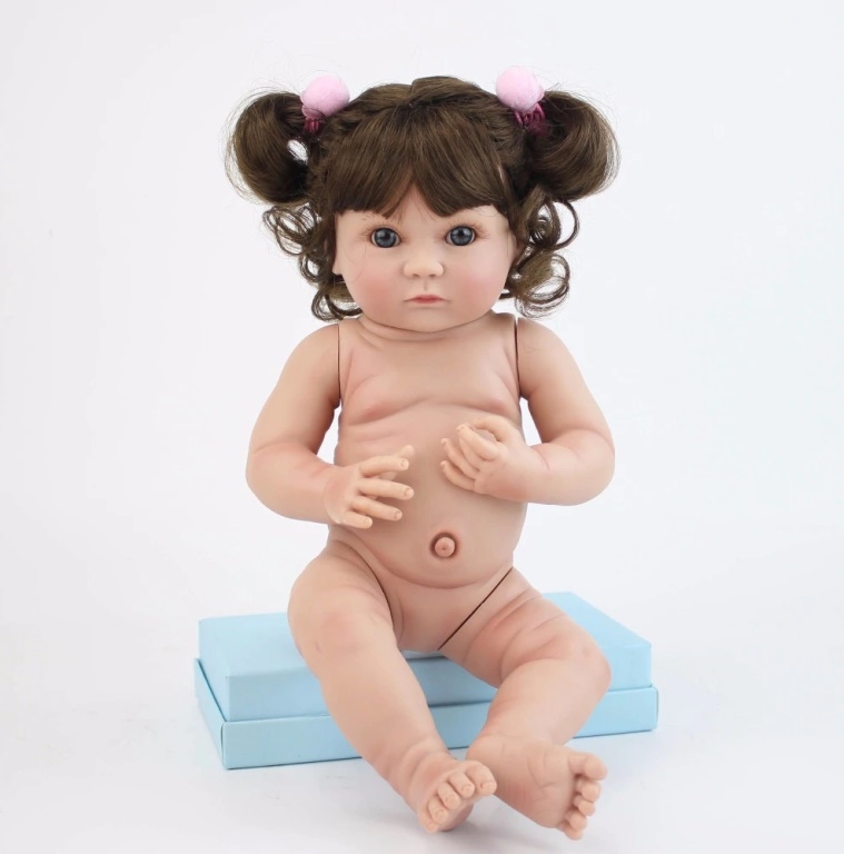 Boneca baby reborn de 40cm, boneca realista de corpo macio com