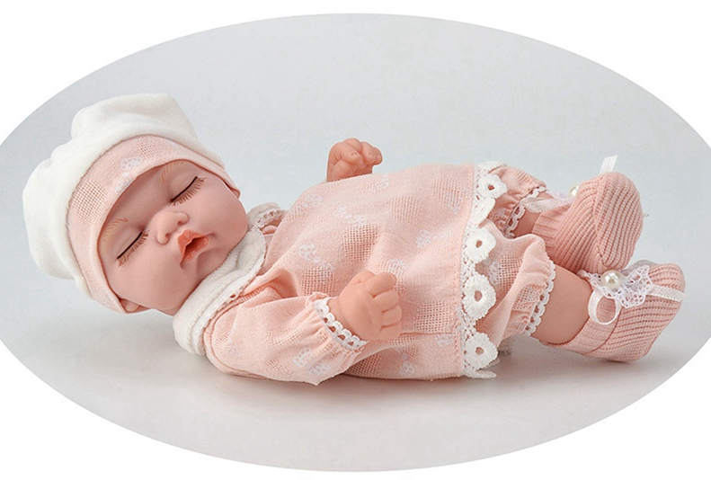 Decdeal Mini boneca bebê Reborn realista de vinil de silicone para bebês de  25,4 cm, corpo macio, realista, boneca pintada à mão com adorável roupa  para presentes infantis em Promoção é no