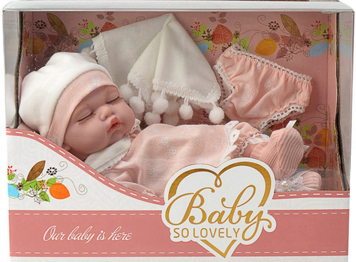 Decdeal Mini boneca bebê Reborn realista de vinil de silicone para