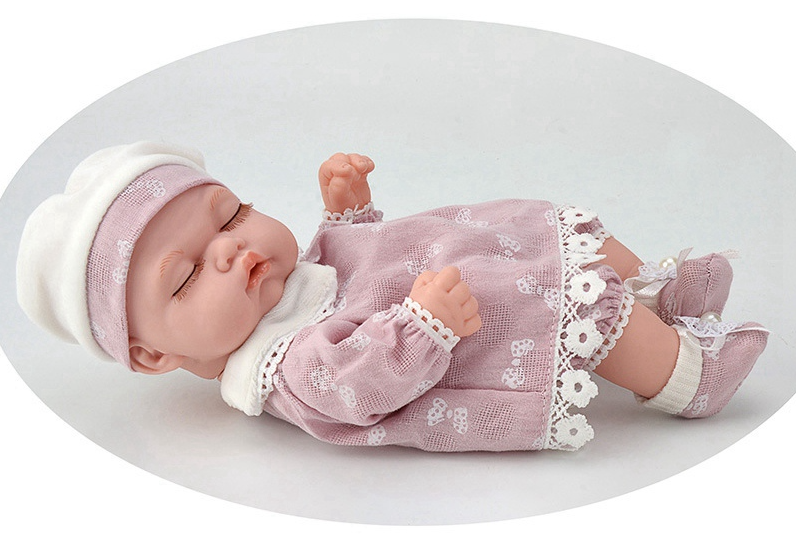 Decdeal Mini boneca bebê Reborn realista de vinil de silicone para bebês de  25,4 cm, corpo macio, realista, boneca pintada à mão com adorável roupa  para presentes infantis em Promoção é no