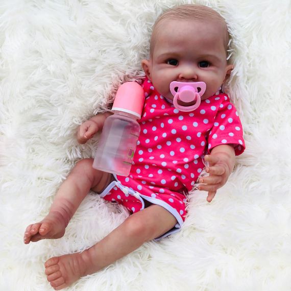 Bebé reborn realista com sardas, Extremamente realista, pele 3D