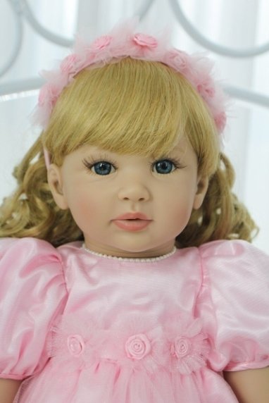 Boneca reborn Jennifer cabelos encaracolados 60cm Keiumi - LUMEN