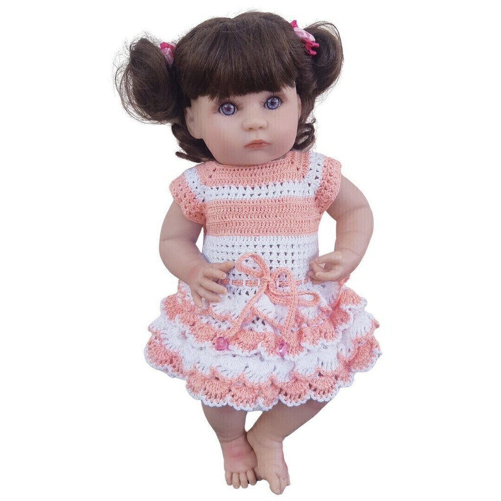 Boneca Bebê reborn menina 100% silicone pode dar banho criança