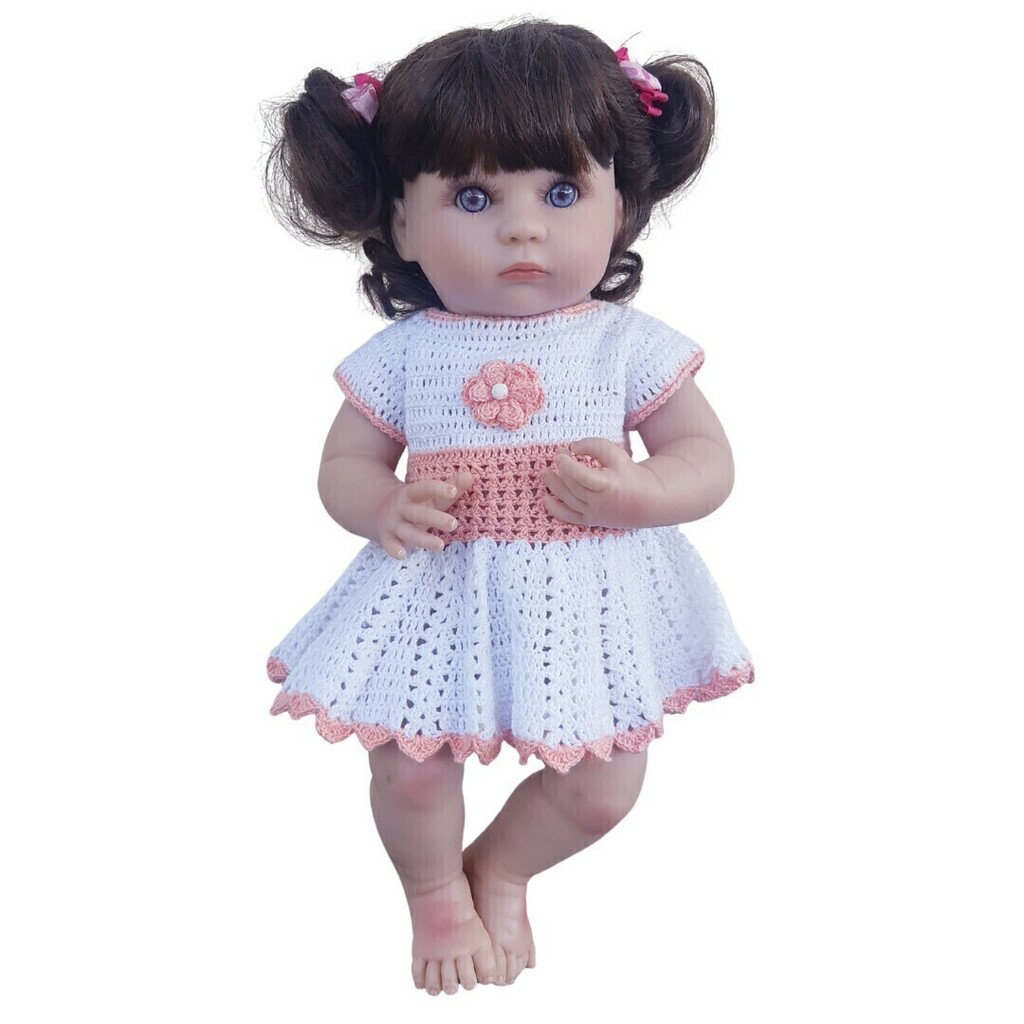 Boneca Bebê Reborn Corpo Silicone Pode Dar Banho Menina