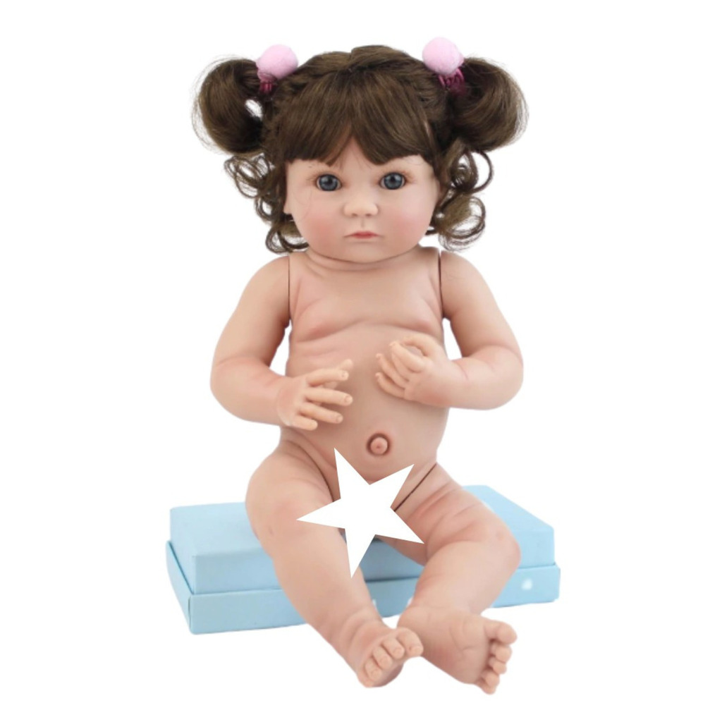 boneca bebe reborn corpo silicone pode dar banho - bzdoll