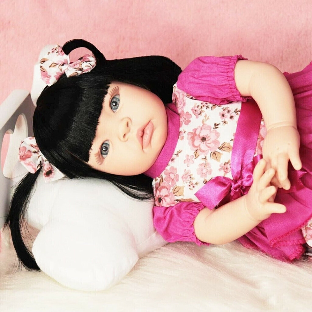 Boneca Reborn Baby Kiss Morena Linda Com Kit Maquiagem - Kaydora Brinquedos  - Boneca Reborn - Magazine Luiza