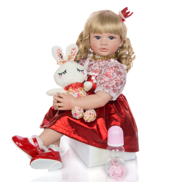 Boneca Bebe Reborn Loira Vestido Realista Original com Bolsa - ShopJJ -  Brinquedos, Bebe Reborn e Utilidades