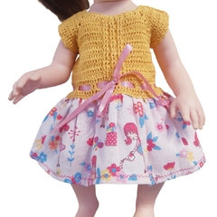 Vestido de crochê para boneca baby alive 