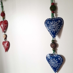 Corazones dobles colgantes