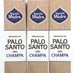 Sahumerio PALO SANTO con CHAMPA - Sagrada Madre