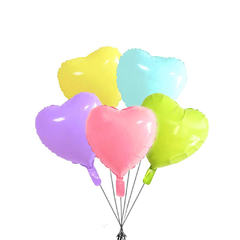 SET X 5 GLOBOS CORAZONES PASTELES - comprar online