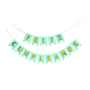 BANDERÍN FELIZ CUMPLE VERDE AGUA