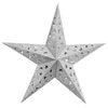 DECORACIÓN ESTRELLA PLATEADA 5 PUNTAS GLITTER 30 Cm