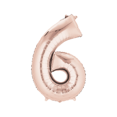 GLOBO NUMERO GOLD ROSE DE 80 CM - comprar online