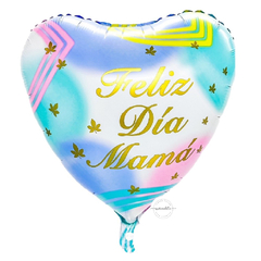 GLOBO CORAZÓM FELIZ DIA MAMA 25 CM