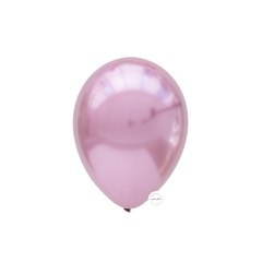 GLOBOS CROMADOS ROSA 12" X 5 UNIDADES