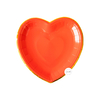 PLATO DE POLIPAPEL ROJO CON FORMA DE CORAZÓN