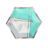 PLATO HEXAGONAL VERDE AGUA CON ROSA GOLD