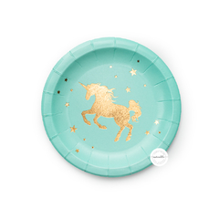 PLATO UNICORNIO AQUA X 6