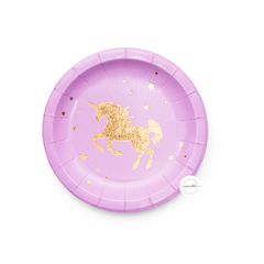 PLATO UNICORNIO LILA PASTEL X 6