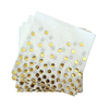 SERVILLETA DE PAPEL CON LUNARES DORADO