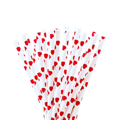 SORBETES BLANCOS CORAZONES ROJOS