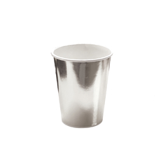 VASO DE POLIPAPEL PLATEADO METALIZADO - comprar online