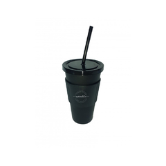 VASOS NEGRO CON SORBETE Y BANDA DE SILICONA AISLANTE