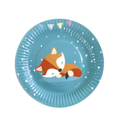 PLATO DE POLIPAPEL 17cm ZORRO x 6 unidades
