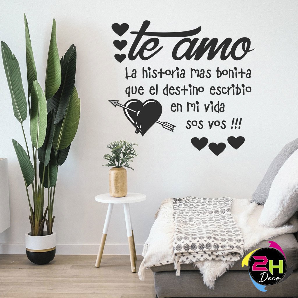 vinilos decorativos con frases para pared la historia mas bonita