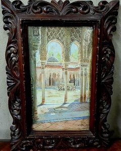 Antiguo Par De Acuarelas De Pintor Español José Garrigues
