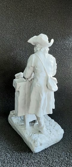 Importante escultura en bisquit francés afilador