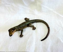 Bronce vienes policromado iguana - comprar online