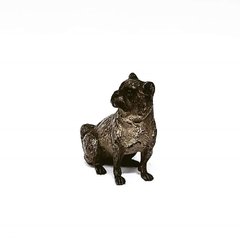 Escultura en bronce vienes -perro raza Puck