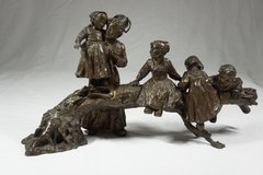 Grupo en bronce firmado D'Aste